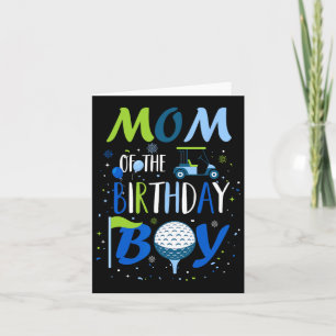 Mom Of The Birthday Boy Hole In One Golf Sport Mat Card