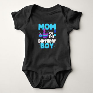 Mom Of The Birthday Boy Llama Mom And Dad Family P Baby Bodysuit