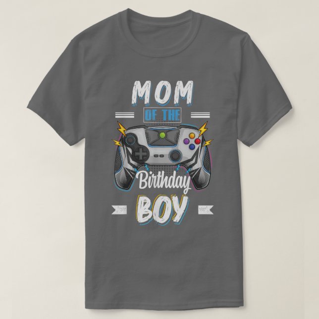 Mom of the Birthday Boy Matching family Video Game T-Shirt (Design Front)