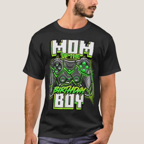 Mom of the Birthday Boy Matching Family Video Game T_Shirt