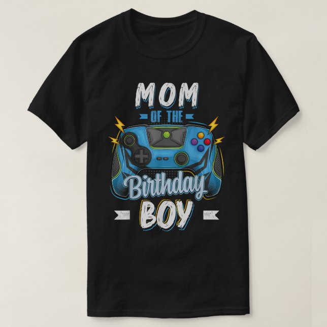 Mom of the Birthday Boy Matching family Video Game T-Shirt (Design Front)