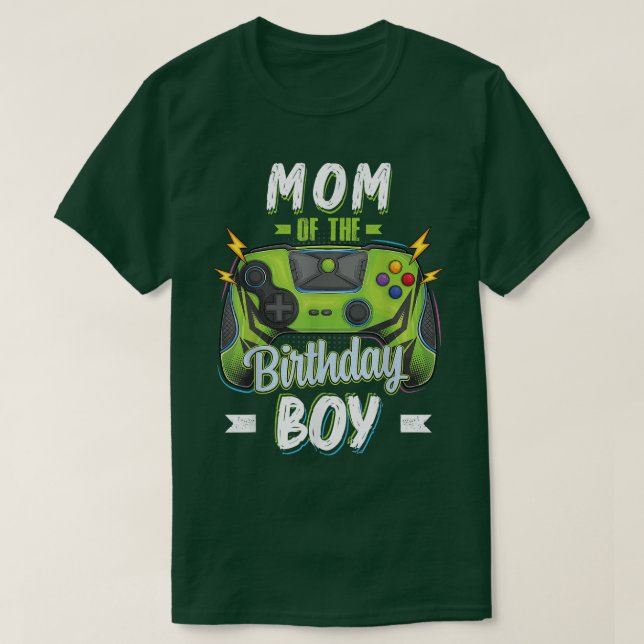 Mom of the Birthday Boy Matching family Video Game T-Shirt (Design Front)