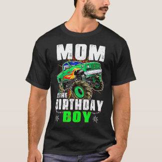 Mom Of The Birthday Boy Monster Truck Family Match T-Shirt
