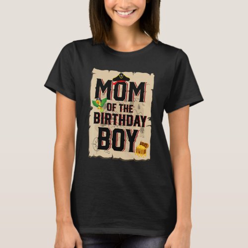 Mom Of The Birthday Boy  Mother Pirate Theme 5th B T_Shirt