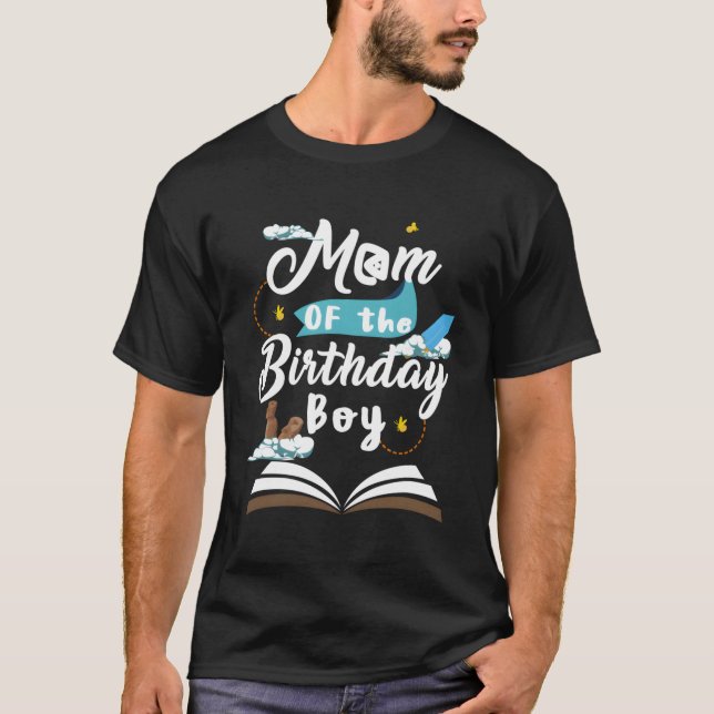Mom Of The Birthday Boy Theme Atlantis Family Part T-Shirt (Front)