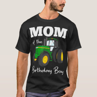Mom Of The Birthday Boy Tractor Farm Party T-Shirt