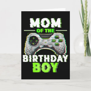 Mom Of The Birthday Boy Video Gamer Matching Famil Card