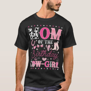Mom Of The Birthday Cow-Girl Disco Rodeo Western C T-Shirt