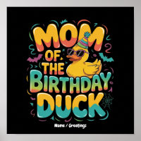 Mom Of The Birthday Duck Rubber Duck Birthday Girl