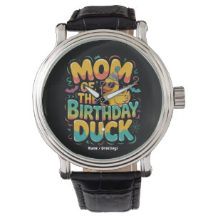 Mom Of The Birthday Duck Rubber Duck Birthday Girl Watch