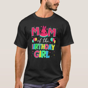 Mom Of The Birthday Girl One In A Melon Watermelo T-Shirt