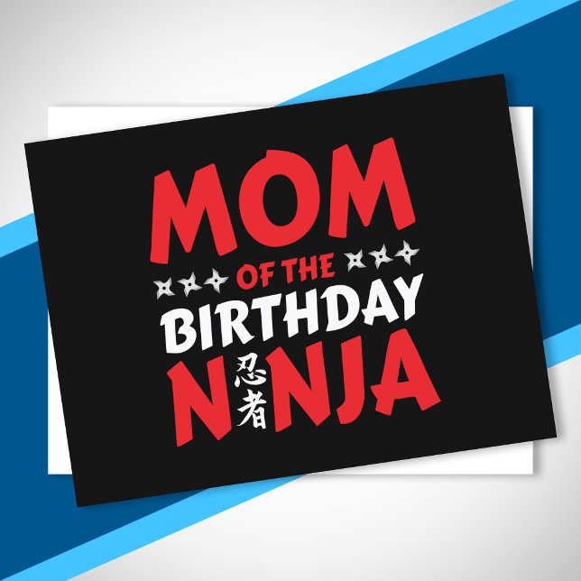Mom of the Birthday Ninja - Birthday Ninja Party Postcard (Creator Uploaded)