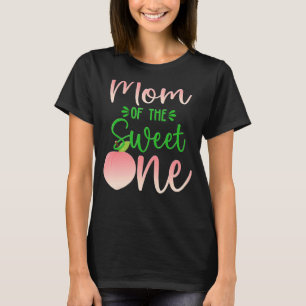 Mom Of The Birthday One Peach 1st Summer Fruit Fam T-Shirt