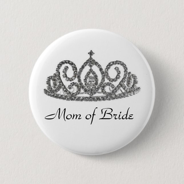 Mom of the Bride Pinback Button (Front)