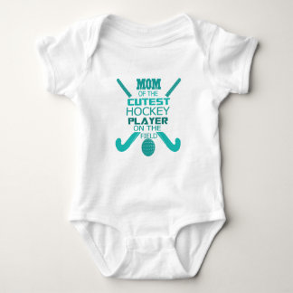 Mom Of The Cutest Hockey Player On The Field Baby Bodysuit