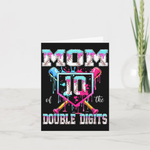 Mom of the double digits 10th birthday boy basebal card