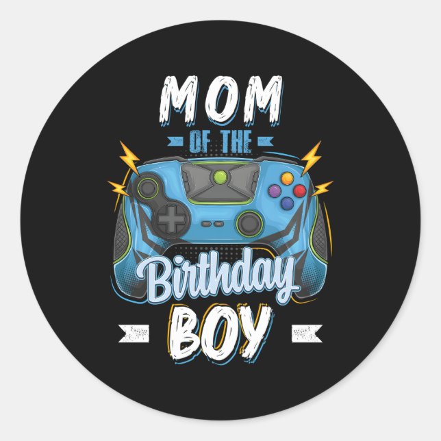Mom Of The Family Video Gamer Py Classic Round Sticker (Front)