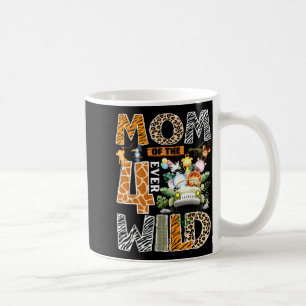 Mom of the four wild safari jungle 4th birthday bo coffee mug