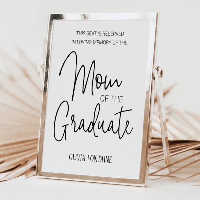 Mom of the Graduate Memorial Reserved Seat Poster (Creator Uploaded)