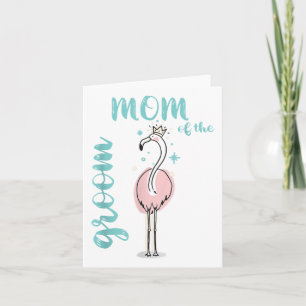 Mom Of The Groom Flamingo Outfit Wedding Matching Card
