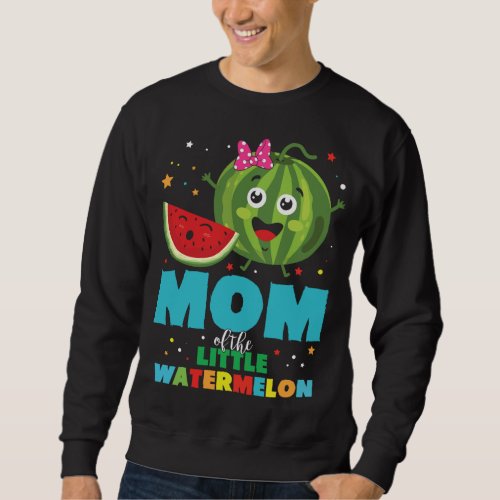Mom Of The Little Watermelon Fruit Family Matching Sweatshirt