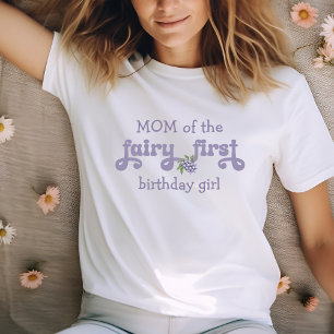 Mom of the Purple Fairy First Berry Birthday T-Shirt