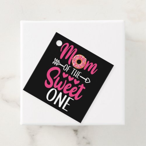 Mom of the Sweet One Sprinkled Donut Favor Tags