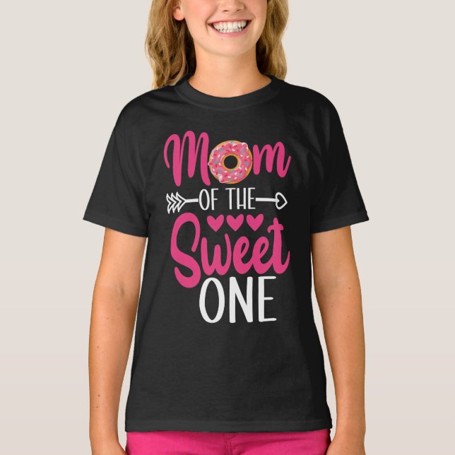 Mom of the Sweet One Sprinkled Donut T-Shirt (Front)