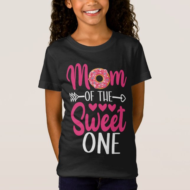 Mom of the Sweet One Sprinkled Donut T-Shirt (Front)
