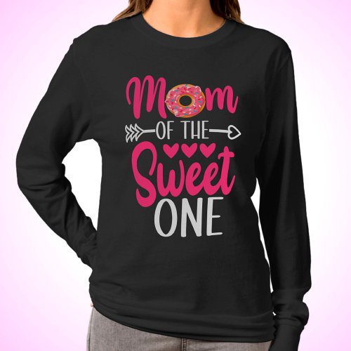 Mom of the Sweet One Sprinkled Donut T_Shirt