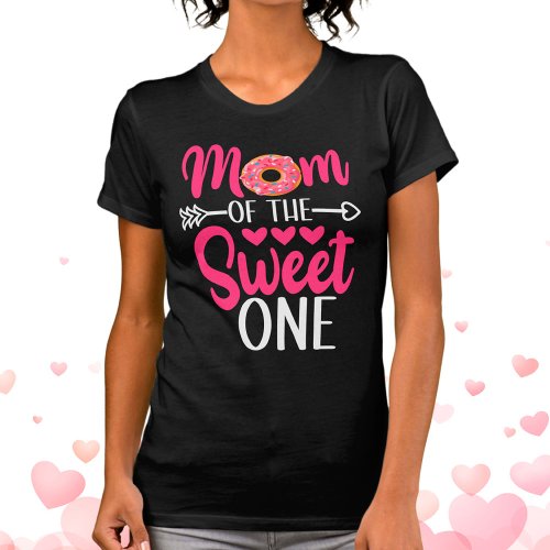 Mom of the Sweet One Sprinkled Donut T_Shirt