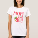 Mom Of The Sweet One Strawberry 1st Birthday Party T-shirt at Zazzle