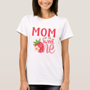 Mom Of The Sweet One Strawberry 1st birthday Party T-Shirt