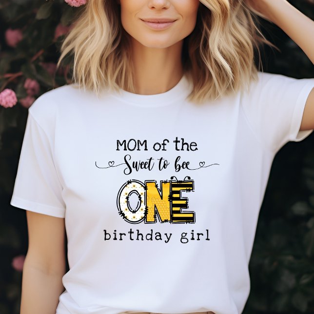Mom of the sweet to bee one floral   T-Shirt (Creator Uploaded)