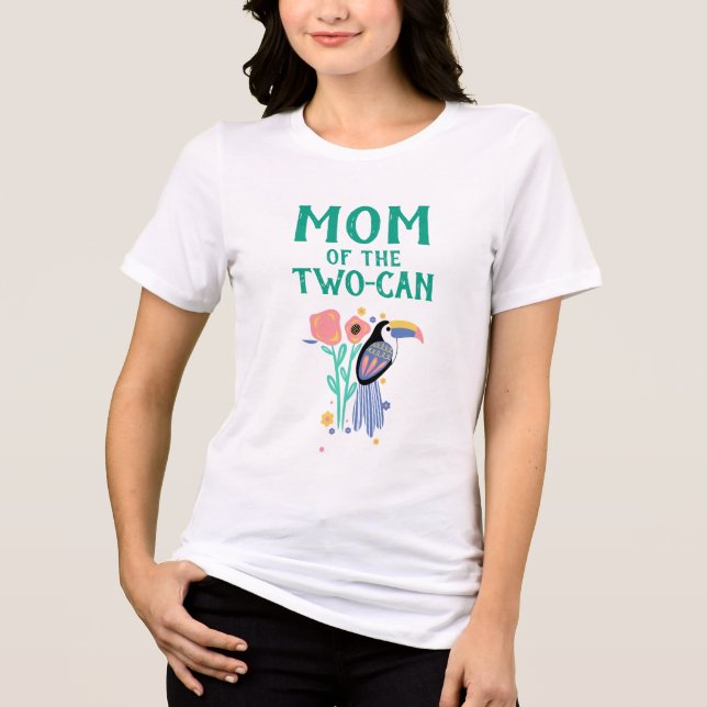 Mom of the TWO-CAN (Toucan) 2nd Birthday  Tri-Blend Shirt (Front)