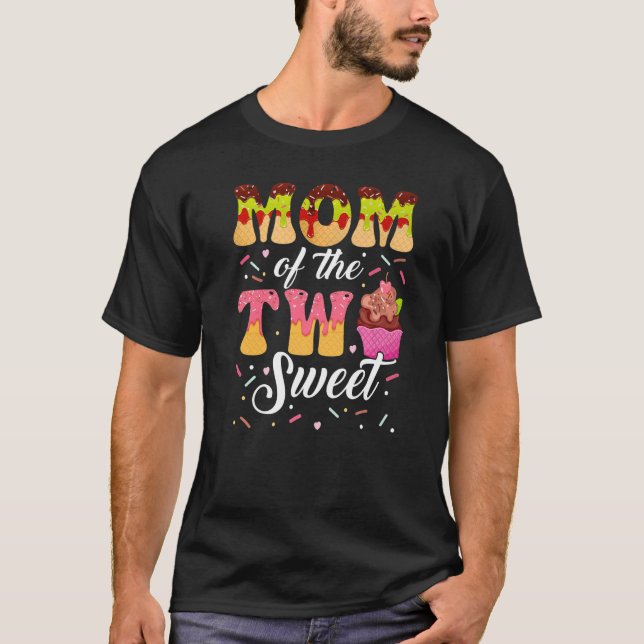 Mom Of The Two Sweet Ice Cream 2nd Birthday Girl T-Shirt (Front)