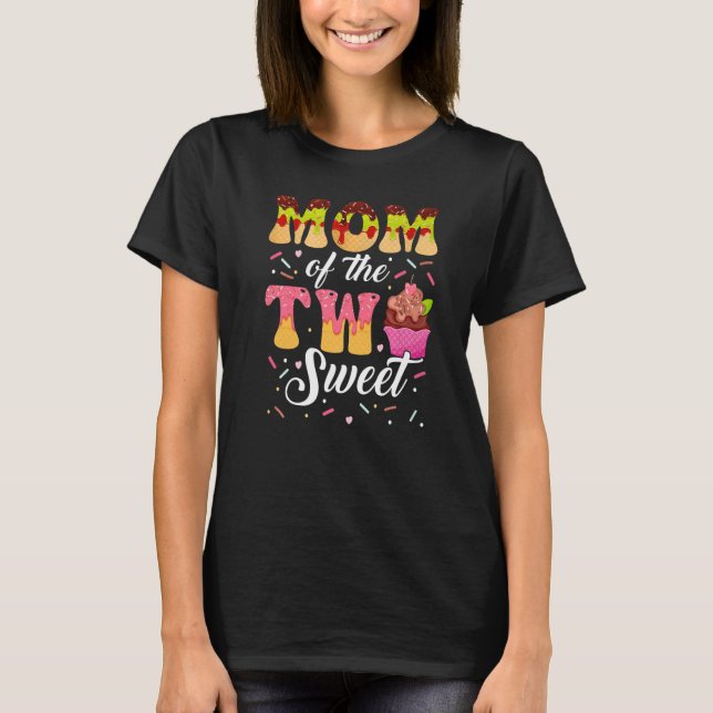 Mom Of The Two Sweet Ice Cream 2nd Birthday Girl T-Shirt (Front)