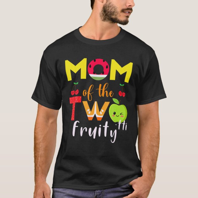 Mom Of The Twotti Frutti 2Nd Birthday Party Fruit T-Shirt (Front)