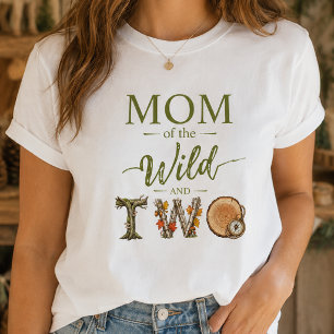 Mom of the Wild and Two Birthday Womens Tshirts