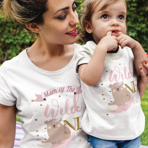 Mom of the Wild One Girl Birthday T-Shirt