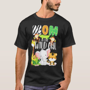 Mom Of The Wild One Zoo Theme Birthday Safari Jung T-Shirt