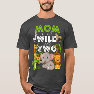 Mom of the Wild Two Zoo Birthday Safari Jungle T-Shirt