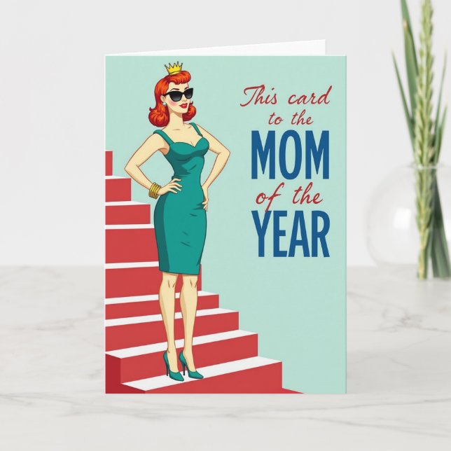 Mom Of The Year Award Card (Front)
