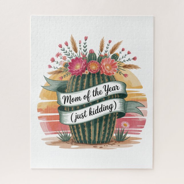 Mom Of The Year (Just Kidding) Jigsaw Puzzle (Vertical)