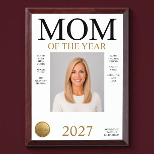 Mom Of The Year Photo Award Plaque