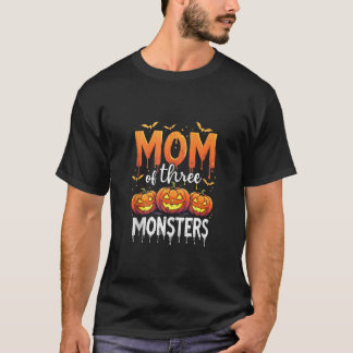 Mom of Three Monsters Halloween Design Tank Top