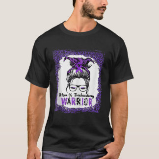 Mom Of Tracheostomy Warrior Purple Ribbon Awarenes T-Shirt