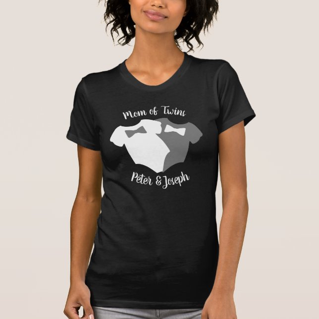 Mom Of Twin Boys Bodysuit Shirt (Front)