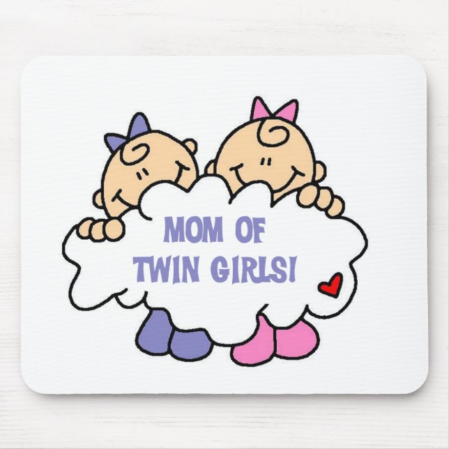 Mom of Twin Girls Mouse Pad (Front)
