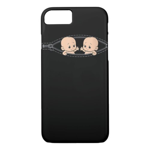 Mom Of Twin Pregnancy Twins Mom Pregnant With Twin iPhone 87 Case